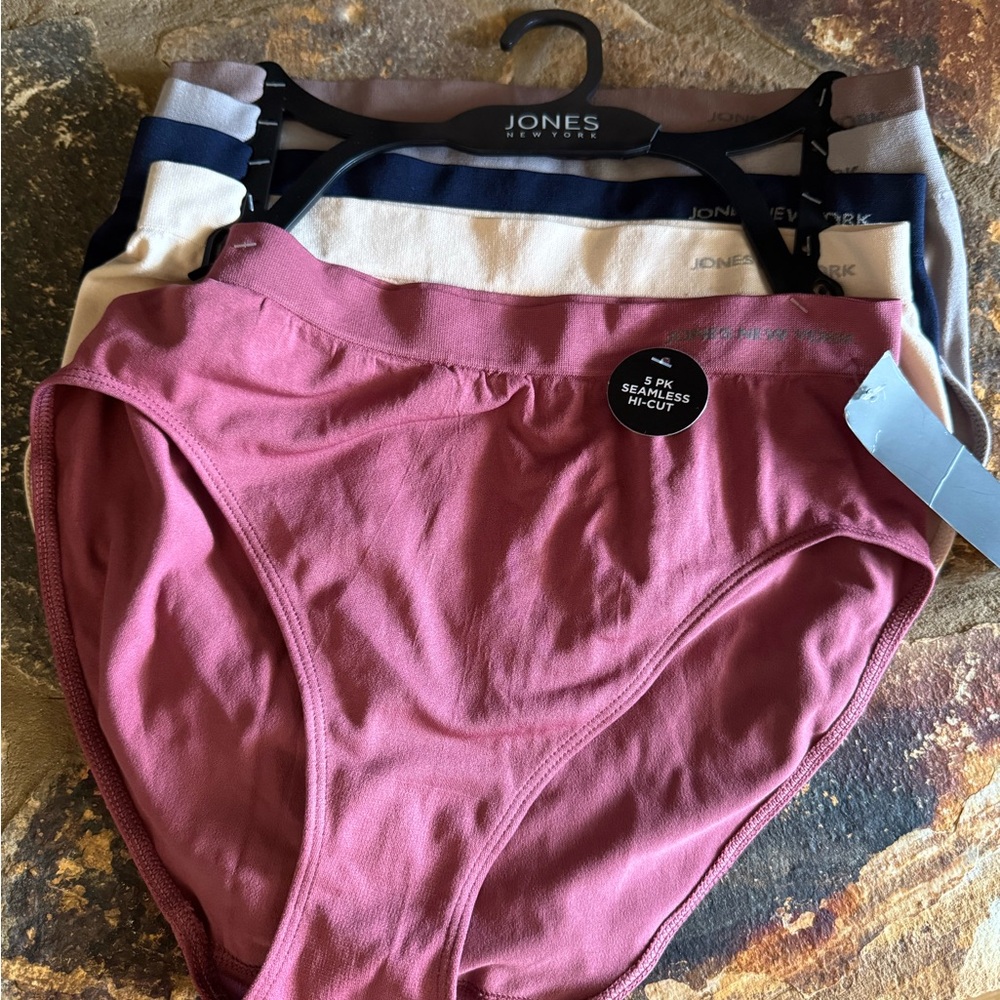 Jones New York Women's Panties Trio - Pink, Navy, Cream